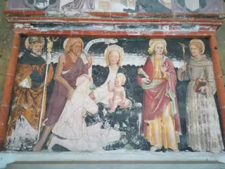 Affreschi altare - Pieve di San Giovanni a Vespolate