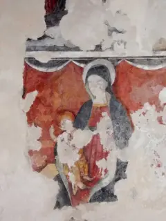 Parete Est, Madonna col Bambino - Chiesa di San Giovanni Battista a Caraglio