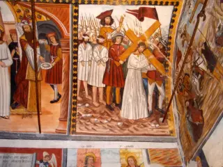 Cappella Botoneri, volta lato Nord - Cristo portacroce - Santuario di San Magno a Castelmagno