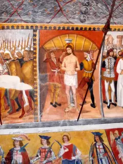 Cappella Botoneri, volta lato Nord - Flagellazione - Santuario di San Magno a Castelmagno