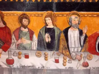 Cappella Botoneri volta lato Sud - Ultima Cena - Santuario di San Magno a Castelmagno