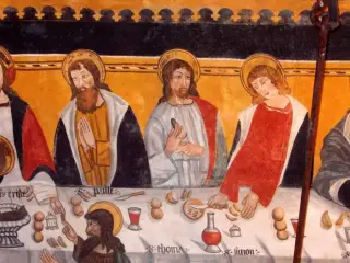 Cappella Botoneri volta lato Sud - Ultima Cena - Santuario di San Magno a Castelmagno