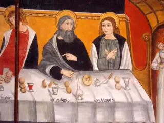 Cappella Botoneri volta lato Sud - Ultima Cena - Santuario di San Magno a Castelmagno