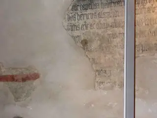 Cappella Allemandi - scritta Allamandi intorno peduccio - Santuario di San Magno a Castelmagno