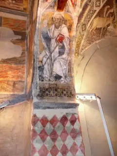 Arco trionfale lato Nord - san Bernardino - Santuario di San Magno a Castelmagno