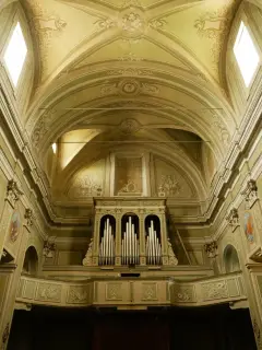 Organo in controfacciata - Parrocchiale dei Santi Cosma e Damiano a San Damiano Macra