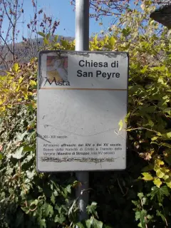 Pannello illustrativo - Chiesa di San Pietro o San Peyre a Stroppo