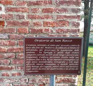 Pannello illustrativo - Oratorio di San Rocco a Barengo