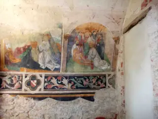 Affreschi - Cappella della Madonna del Castello o San Sebastiano a Bagnolo Piemonte