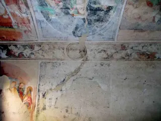 Affreschi - Cappella della Madonna del Castello o San Sebastiano a Bagnolo Piemonte