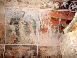 Affreschi - Cappella della Madonna del Castello o San Sebastiano a Bagnolo Piemonte