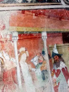 Affreschi - Cappella della Madonna del Castello o San Sebastiano a Bagnolo Piemonte