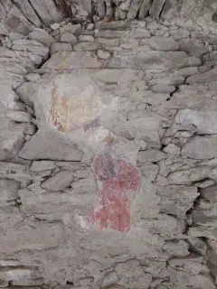 Affreschi  abside superiore - Cappella della Madonna della Rocca a Barge