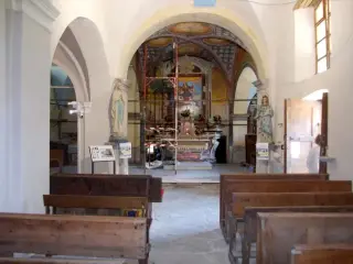 Interno, verso presbiterio - Ex Parrocchiale dell' Assunta a MacraFrazione Serremorello