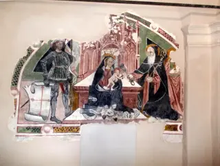 Affresco parete nord - Ex Parrocchiale dell' Assunta a MacraFrazione Serremorello
