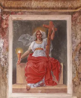 Affresco Allegoria della Chiesa - Parrocchiale di Sant'Antonio Abate a AmenoFrazione Vacciago