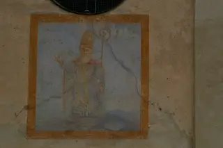 Affresco settecentesco in facciata - Chiesa di Sant'Eusebio a Castelnuovo Don Bosco