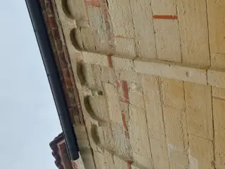 Peduccio scolpito - Chiesa di San Pietro al Cimitero a Portacomaro