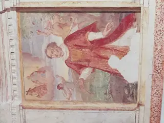 Affresco (dal pannello illustrativo) - Chiesa di Santo Stefano e Santa Libera o Liberata a Rocca d'Arazzo