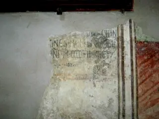 Scritta con data 1502 - Chiesa Cimiteriale di San Giovanni Battista a Roccaverano