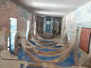 Interno - Chiesa di Santa Maria de Flesco o Madonna delle Ciappellette a Rocchetta Tanaro