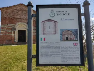 Pannello illustrativo - Chiesa di San Lorenzo a Tigliole