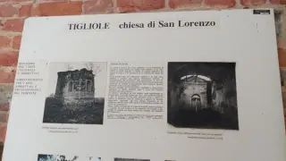 Pannello illustrativo - Chiesa di San Lorenzo a Tigliole