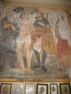 Affresco interno - Chiesa-santuario della Madonna di Montebruno a Garzigliana