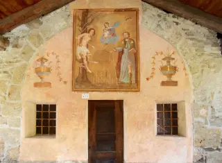 Facciata - Cappella di San Sebastiano a Celle di MacraFrazione Chiotto