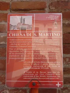 Pannello illustrativo - Chiesa di San Martino a Castellazzo Bormida