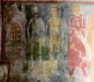 Affresco - Cappella del Conte o delle Grazie o di San Lorenzo a San Giorio di Susa