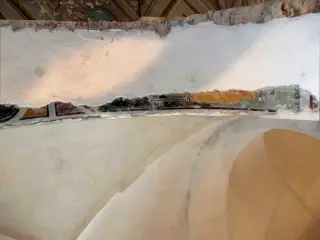 Sottarco quarta campata Nord odierna, affreschi - Ex Chiesa dei Santi Pietro e Paolo a Caraglio