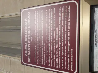 Pannello illustrativo - Collegiata o Parrocchiale di San Pietro e Paolo a Carmagnola