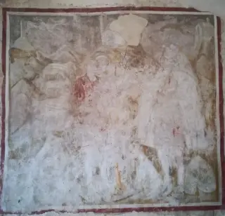 Tracce di affresco - Chiesa di San Pietro a Carpignano Sesia