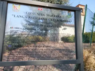 Pannello illustrativo - Chiesa di Sant'Ilario a Cassinasco