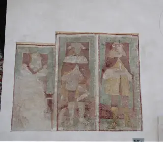 Affreschi in facciata - Chiesa di Sant'Ippolito a Castelletto Sopra TicinoFrazione Glisente