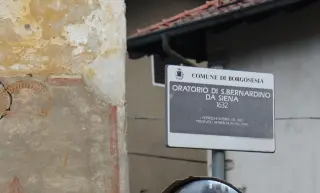 Pannello illustrativo - Oratorio di San Bernardino a BorgosesiaFrazione Caneto