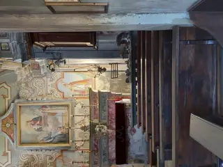 Affresco dalla finestrella votiva - Tempio della Madonna del Boschetti o di Loreto a CentalloFrazione Boschetti