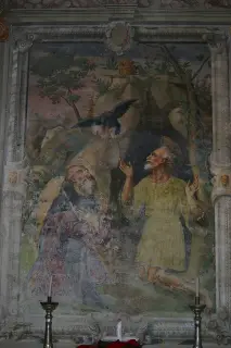 Affresco Santi Gerolamo e Paolo Eremita - Santuario della Madonna delle Grazie a Cavallermaggiore