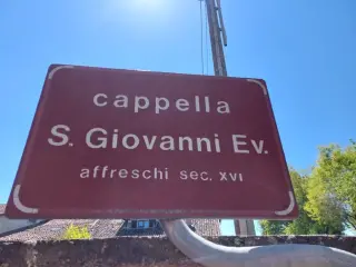 Pannello illustrativo - Cappella di San Giovanni Evangelista a Centallo