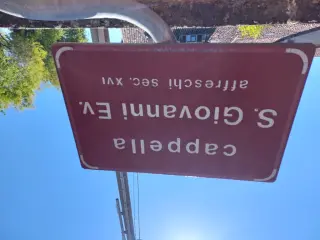 Pannello illustrativo - Cappella di San Giovanni Evangelista a Centallo