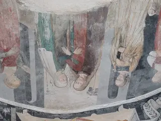 Incontro di Maria ed Elisabetta dettaglio - Cappella dei Cavalieri di Malta o San Giovanni a CavallermaggioreFrazione Motta San Giovanni