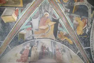Affresco Evangelista - Cappella dei Cavalieri di Malta o San Giovanni a CavallermaggioreFrazione Motta San Giovanni