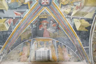Affresco Dottore della chiesa - Cappella dei Cavalieri di Malta o San Giovanni a CavallermaggioreFrazione Motta San Giovanni