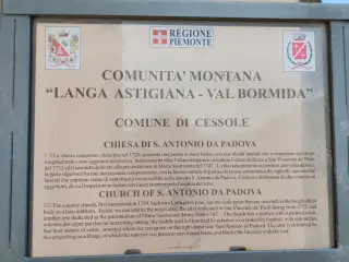 Pannello illustrativo - Chiesa di Sant'Antonio a Cessole