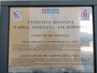 Pannello illustrativo - Santuario della Madonna della Neve a Cessole