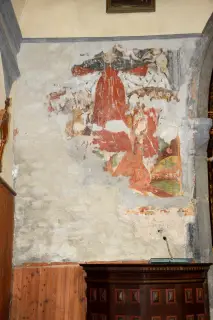 Affresco della Madonna - Parrocchiale di Nostra Signora della Neve a Cesana TorineseFrazione Bousson