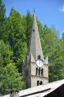 Campanile - Parrocchiale di Nostra Signora della Neve a Cesana TorineseFrazione Bousson