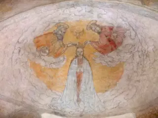 Hans Klemer Sinopia Incoronatio Virginis - Chiesa di San Pietro a Cavallermaggiore