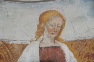 Santa - dettaglio - Chiesa di San Pietro a Cavallermaggiore